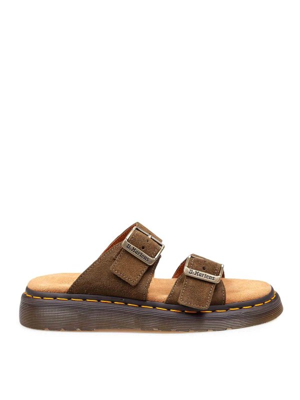 DR. MARTENS: sandali - Sandalo Josef Savannah Tan In Camoscio