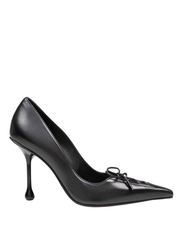 JIMMY CHOO: court shoes - Scarlett 95 Decollete in black nappa