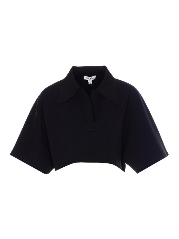 Alaïa: ポロシャツ - ポロシャツ - 黒