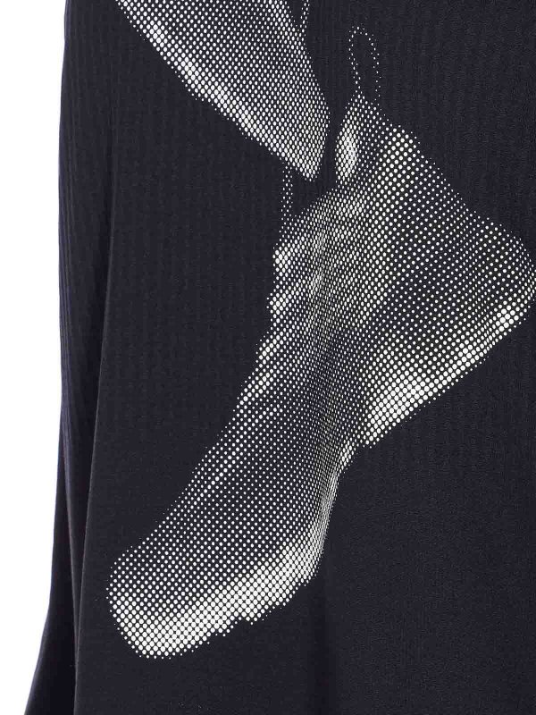 The Best Shops MM6 MAISON MARGIELA: Tops & Tank tops - Black Long Sleeves Top