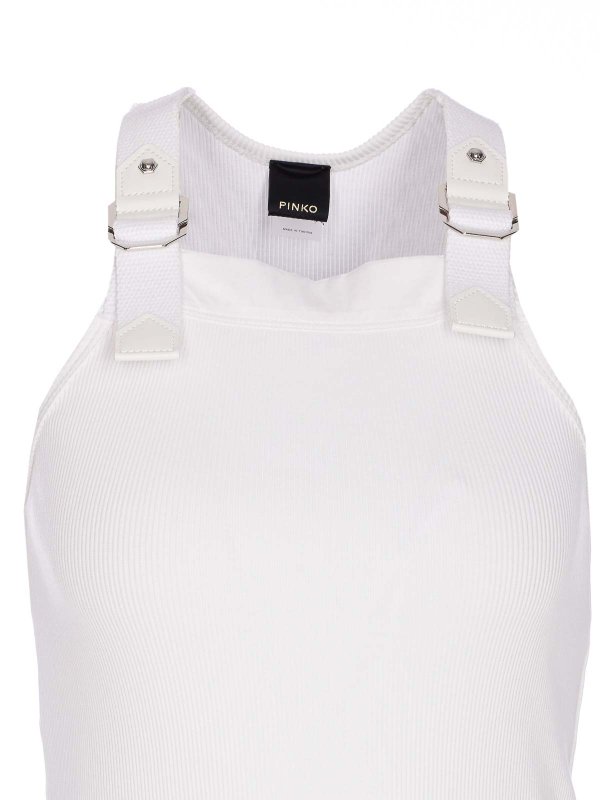 膝丈ドレス - 白 shop online: Pinko