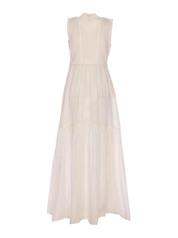 Pinko: knee length dresses online - White Andres Dress