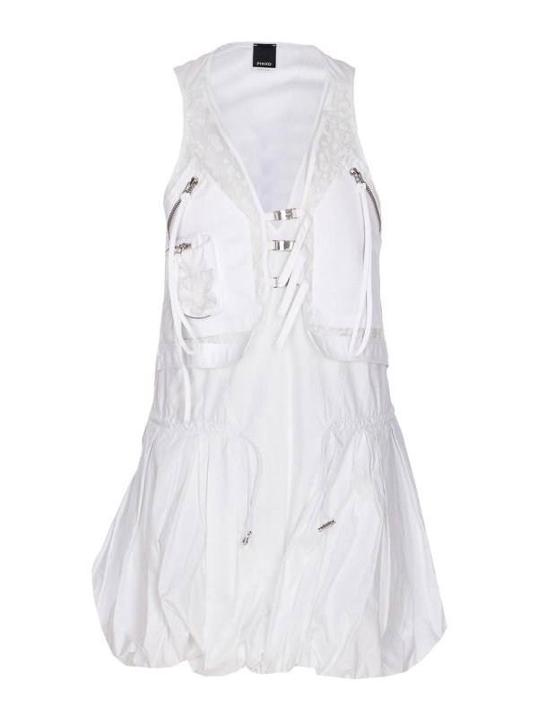 Pinko: ニーレングスドレス - 膝丈ドレス - 白