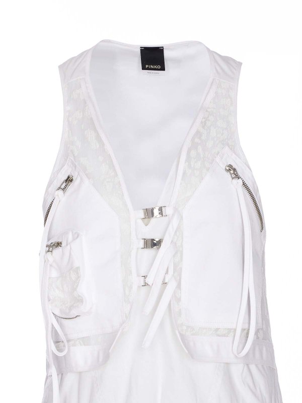 膝丈ドレス - 白 shop online: Pinko