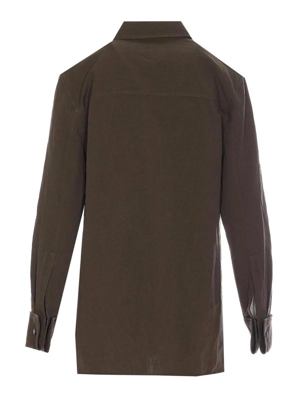 SAINT LAURENT: shirts online - Green Shirt With Frontal Buttons Closure