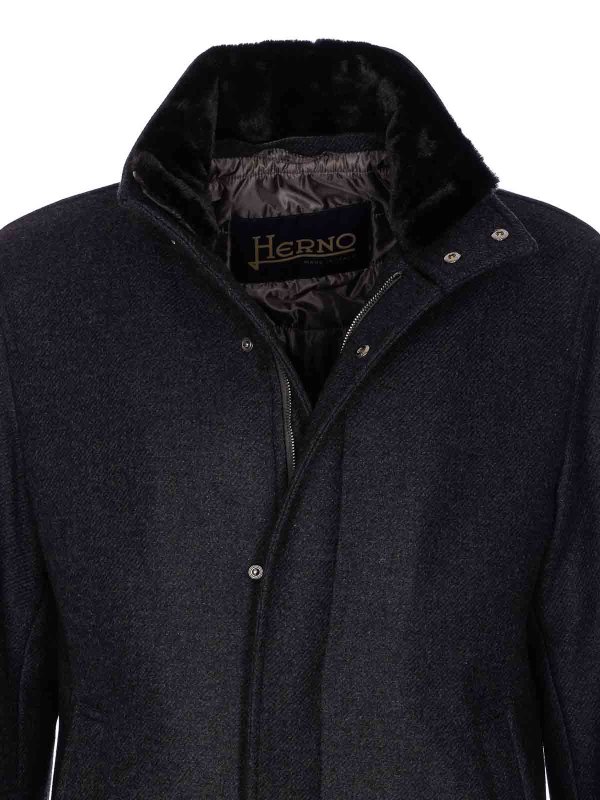 ショートコート - グレー shop online: HERNO