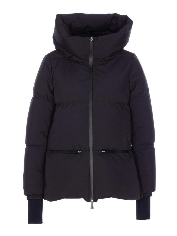 HERNO: padded jackets - Black Short Down Jacket With Zip Closure