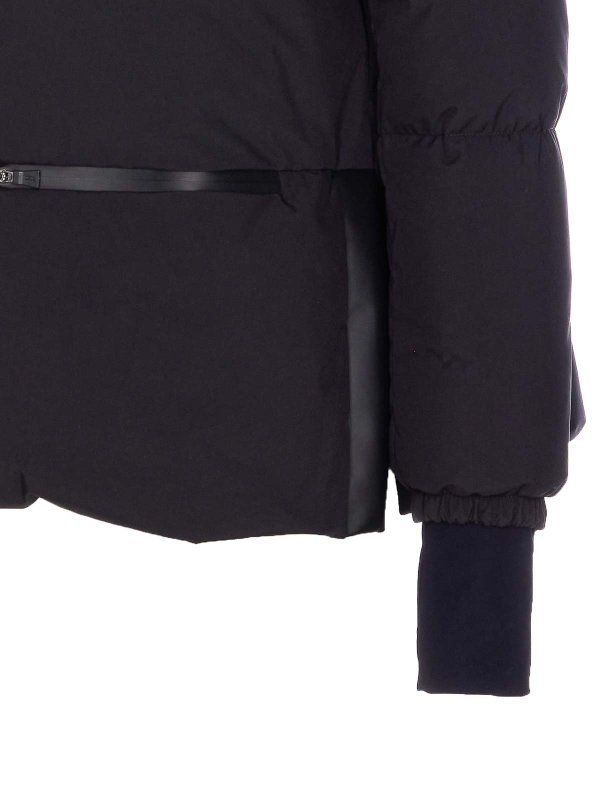 The Best Shops HERNO: padded jackets - Black Short Down Jacket With Zip Closure