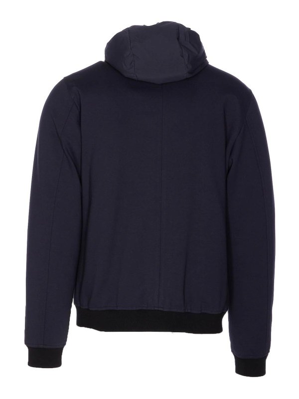 MOORER: padded jackets online - Dark Blue Callum Down Jacket