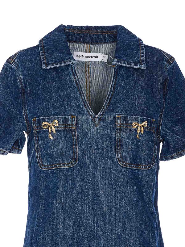 Vestido Corto - Azul shop online: Self Portrait