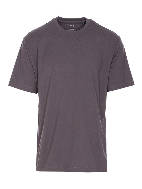 Y-3: T-shirts - T-Shirt - Grau