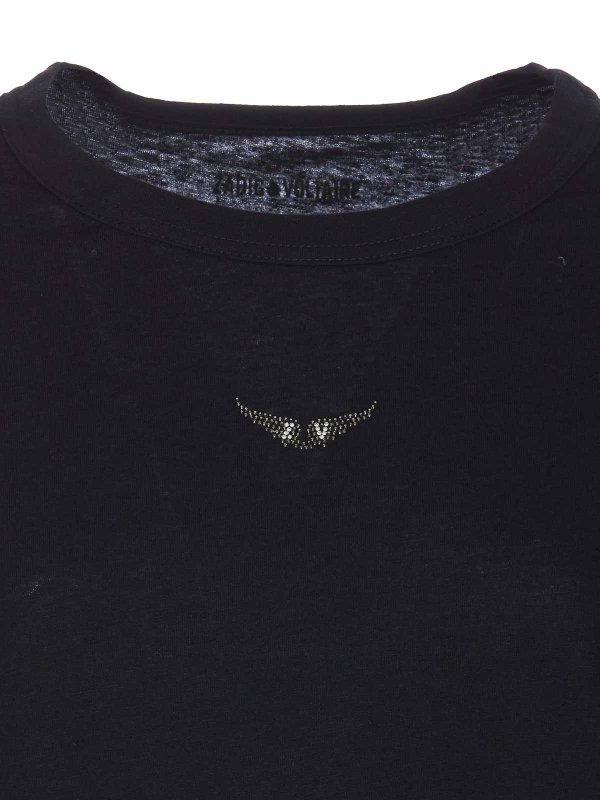 T-shirt di Zadig & AmpvoltAire Black Marta shop online: ZADIG&VOLTAIRE