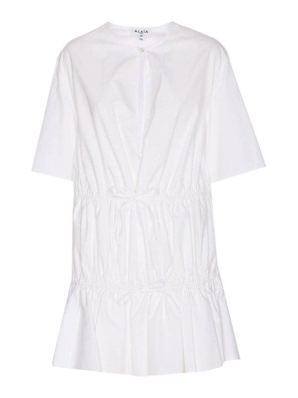 Alaïa: Vestidos media pierna - Vestido Midi - Blanco