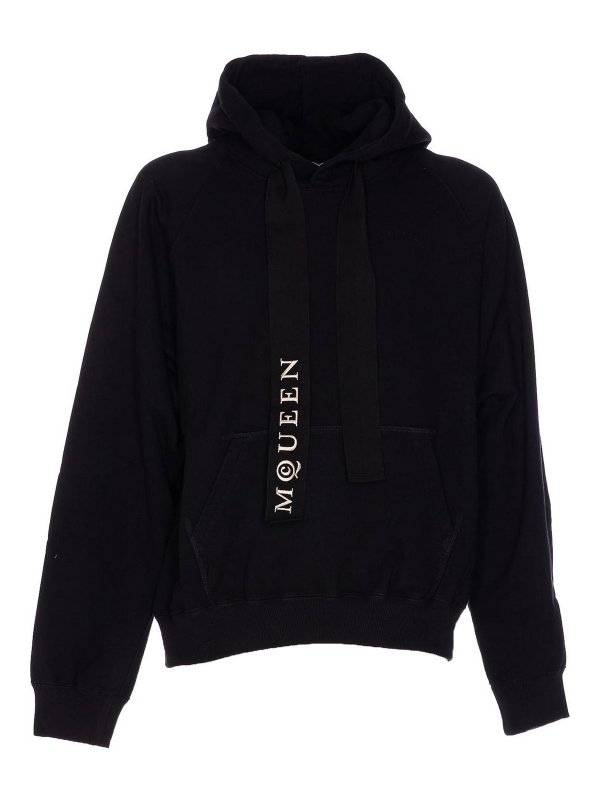 ALEXANDER MCQUEEN: Sweatshirts & Sweaters - Mcqueen Black Hoodie