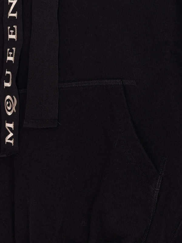 The Best Shops ALEXANDER MCQUEEN: Sweatshirts & Sweaters - Mcqueen Black Hoodie