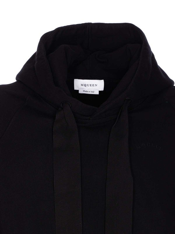 Mcqueen Black Hoodie shop online: ALEXANDER MCQUEEN
