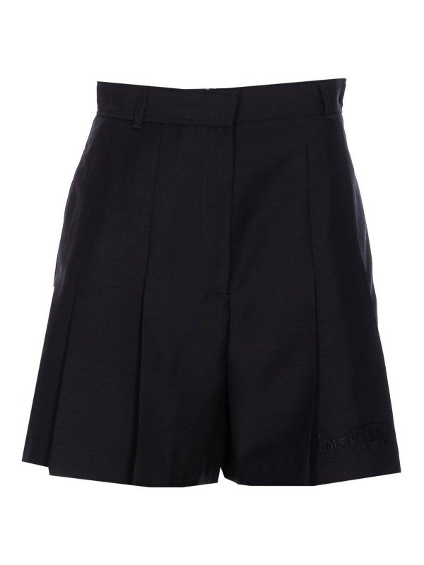 ALEXANDER MCQUEEN: Trousers Shorts - Mcqueen Black Shorts
