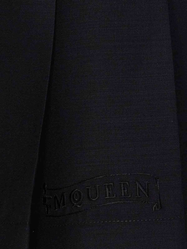 The Best Shops ALEXANDER MCQUEEN: Trousers Shorts - Mcqueen Black Shorts