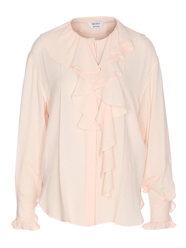 ALEXANDER MCQUEEN: Blusas - Blusa - Color Carne Y Neutral