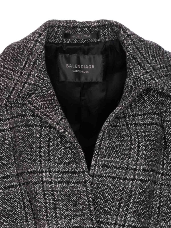 Balenciga Grey One Layer Coat shop online: BALENCIAGA