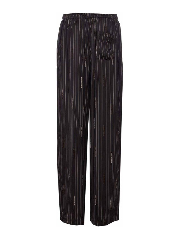 BALENCIAGA: Trousers Shorts online - Baleciaga Black Pyjama Pants