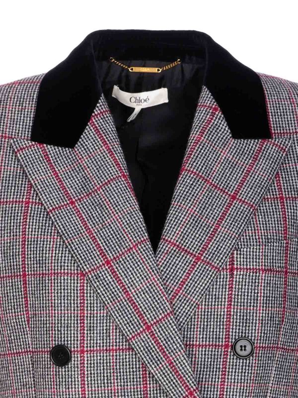 Giacca bianca nera shop online: CHLOE