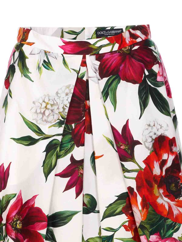 Flower Print Pleated Skirt shop online: DOLCE & GABBANA