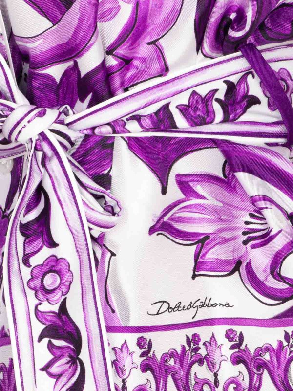 The Best Shops DOLCE & GABBANA: shirts - Maiolica Print Shirt With Belt