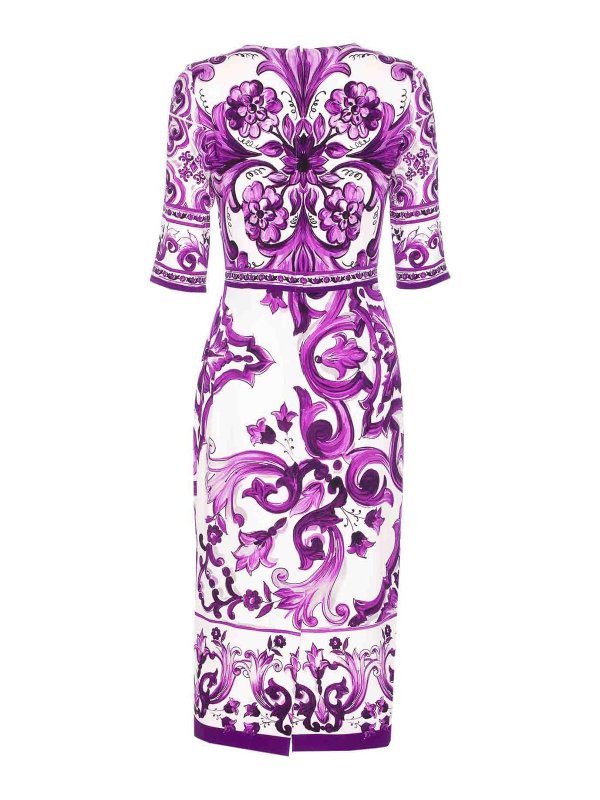 DOLCE & GABBANA: ニーレングスドレス online - 膝丈ドレス - 紫