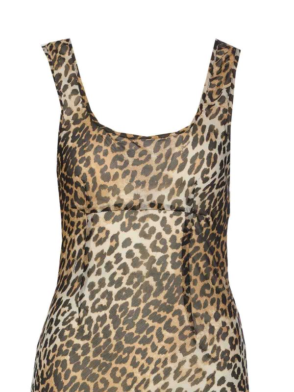 Robe Au Genou - Marron shop online: GANNI