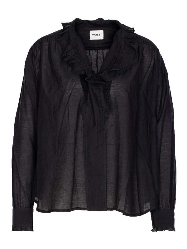 Isabel Marant Etoile: shirts - Black Pamias Shirt