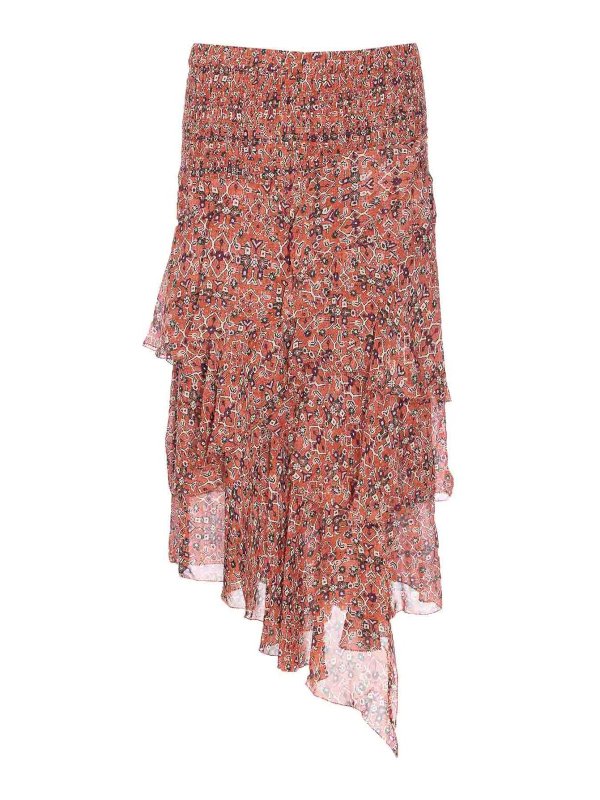 Isabel Marant Etoile: Knee length skirts & Midi - Red Brigitte Skirt