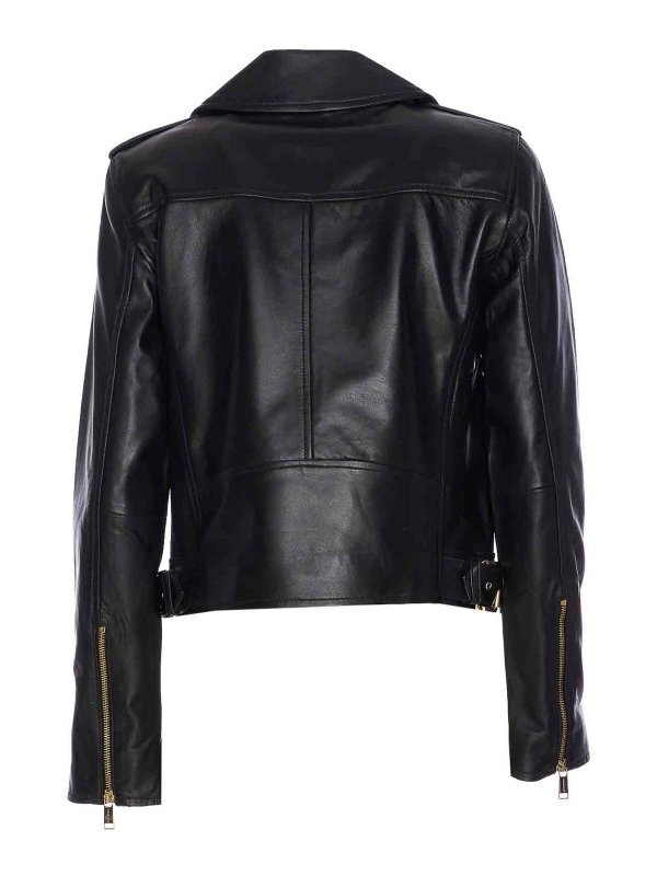 Michael Michael Kors: casual jackets online - Black Leather Moto Jacket