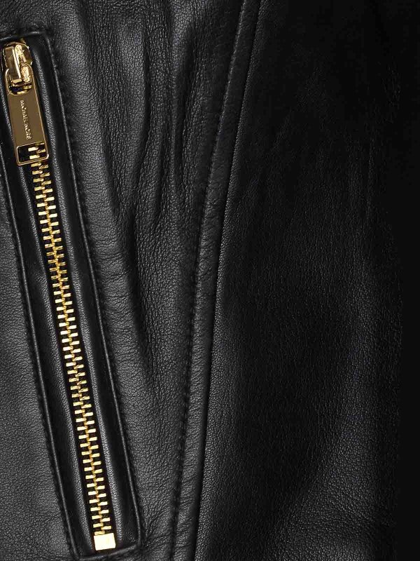 The Best Shops Michael Michael Kors: casual jackets - Black Leather Moto Jacket