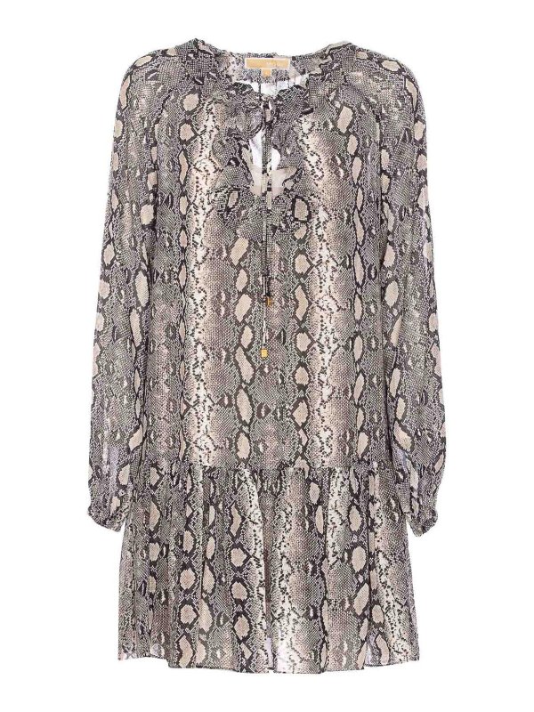 Michael Michael Kors: Knielange Kleider - Knielanges Kleid - Bunt