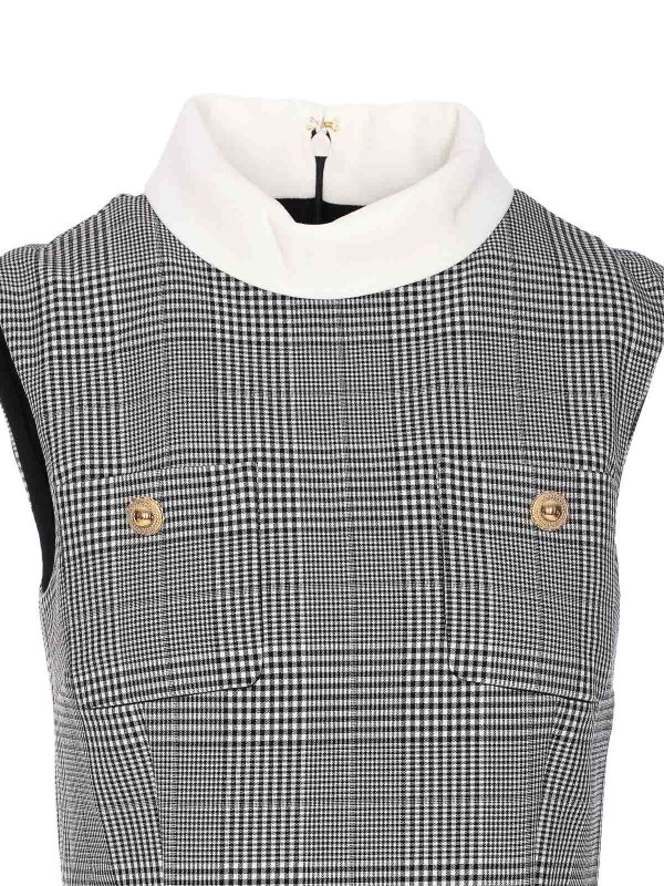 Black And White Sleeveless Dress shop online: Self Portrait