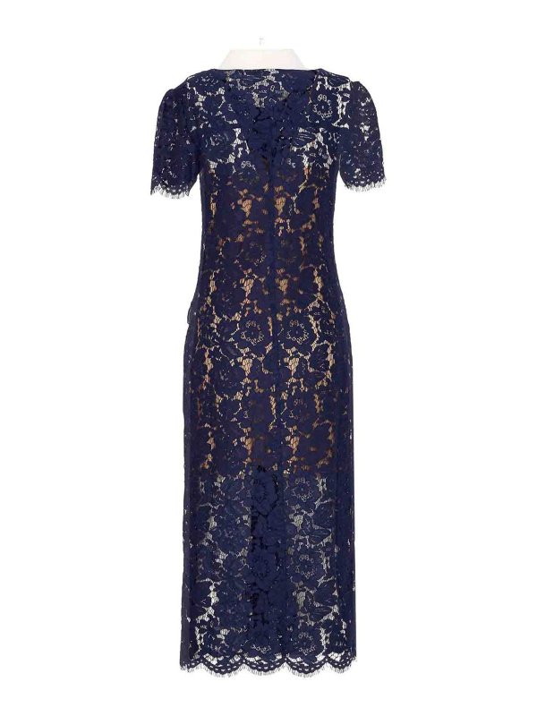 Self Portrait: ニーレングスドレス - 膝丈ドレス - ブルー