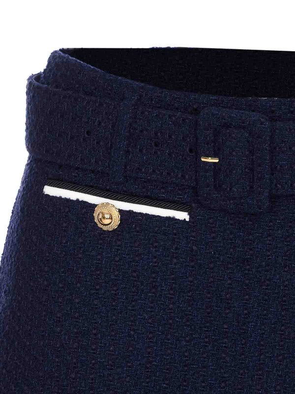 Jupe Midi - Bleu shop online: Self Portrait