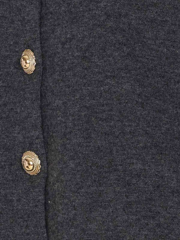 The Best Shops Self Portrait: cardigans - Grey Contrast Collar Cardigan