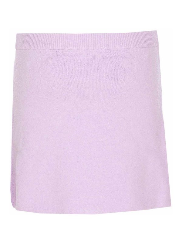 Self Portrait: Knee length skirts & Midi online - Lilac Knit Skirt