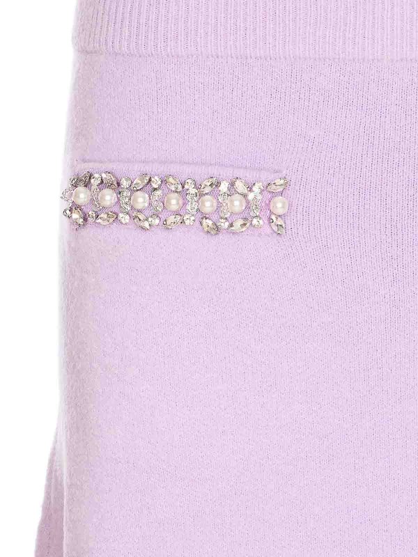 Lilac Knit Skirt shop online: Self Portrait