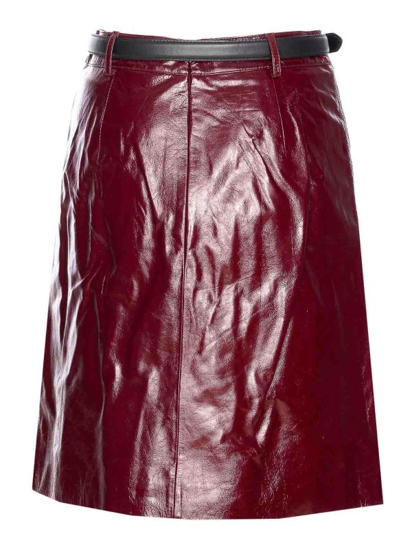 Self Portrait: Knee length skirts & Midi online - Leather Skirt