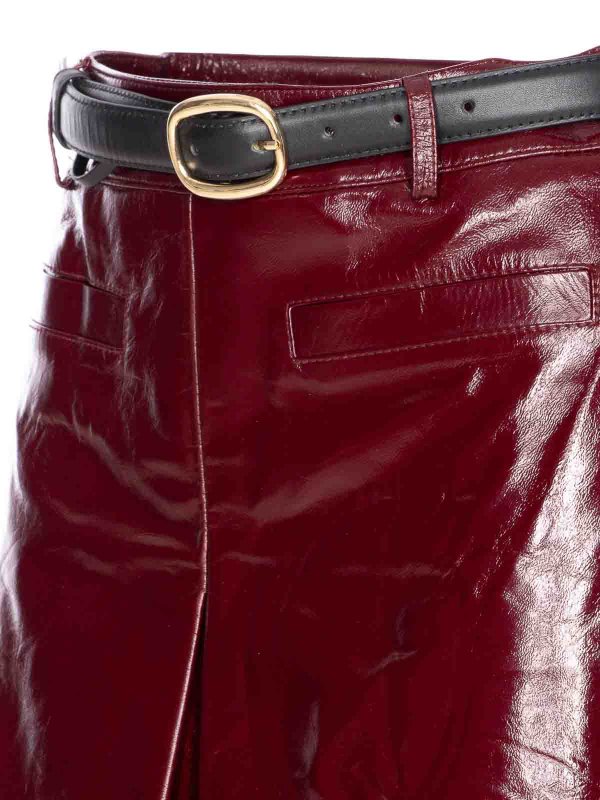 The Best Shops Self Portrait: Knee length skirts & Midi - Leather Skirt