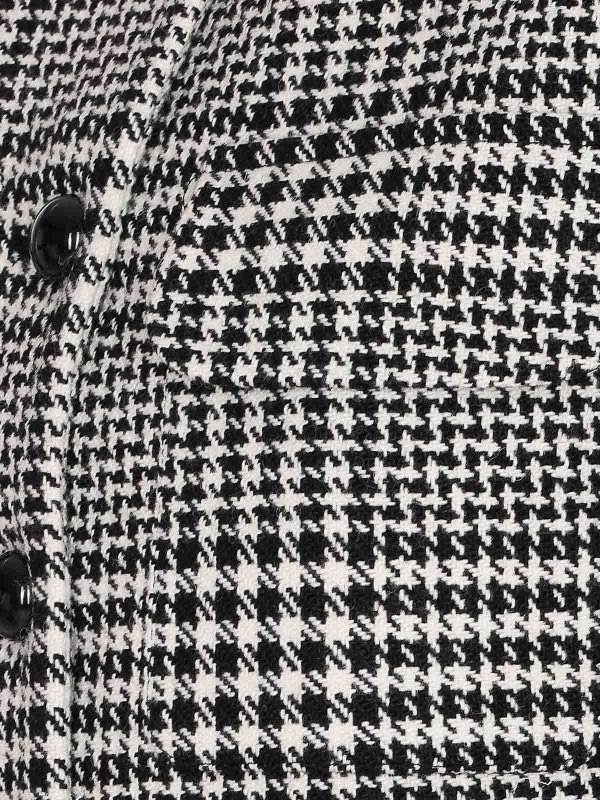 The Best Shops Self Portrait: casual jackets - Black And White Houndtooth Jacket