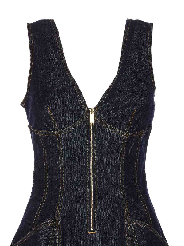 ショートドレス - ブルー shop online: Self Portrait