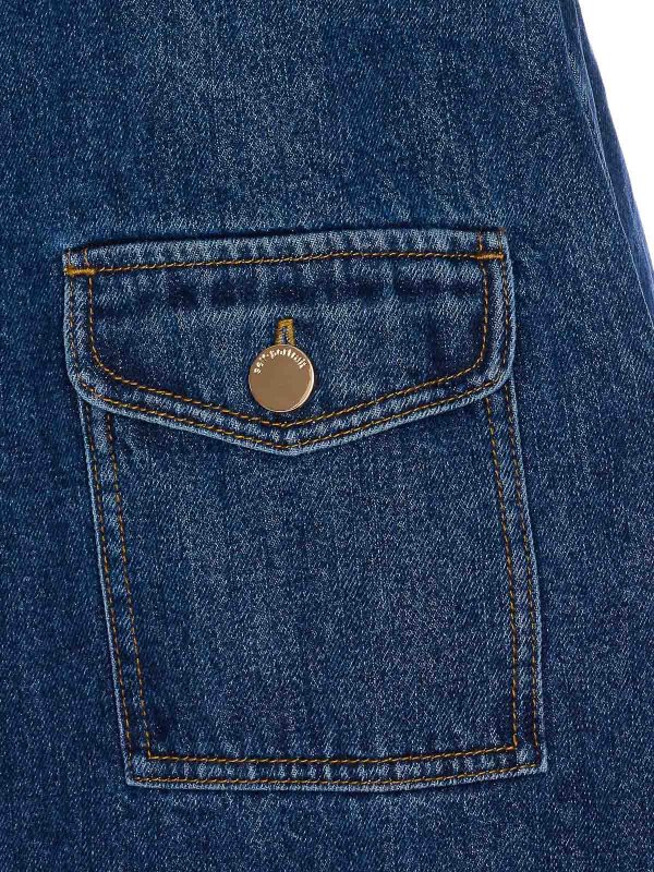 The Best Shops Self Portrait: short dresses - Denim Sleeveless Mini Dress