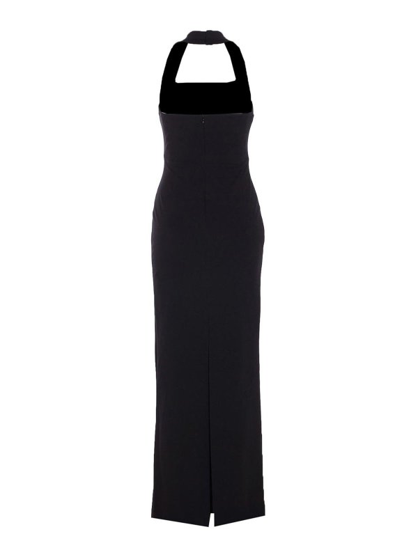 SOLACE LONDON: maxi dresses online - Black Liona Maxi Dress