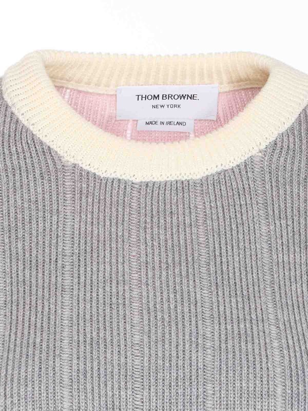 Rundhalspullover - Grau shop online: THOM BROWNE