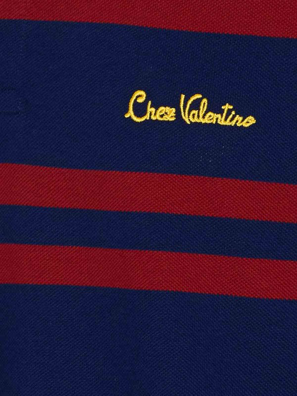 The Best Shops VALENTINO GARAVANI: polo shirts - Valentino Blue And Red Striped Polo