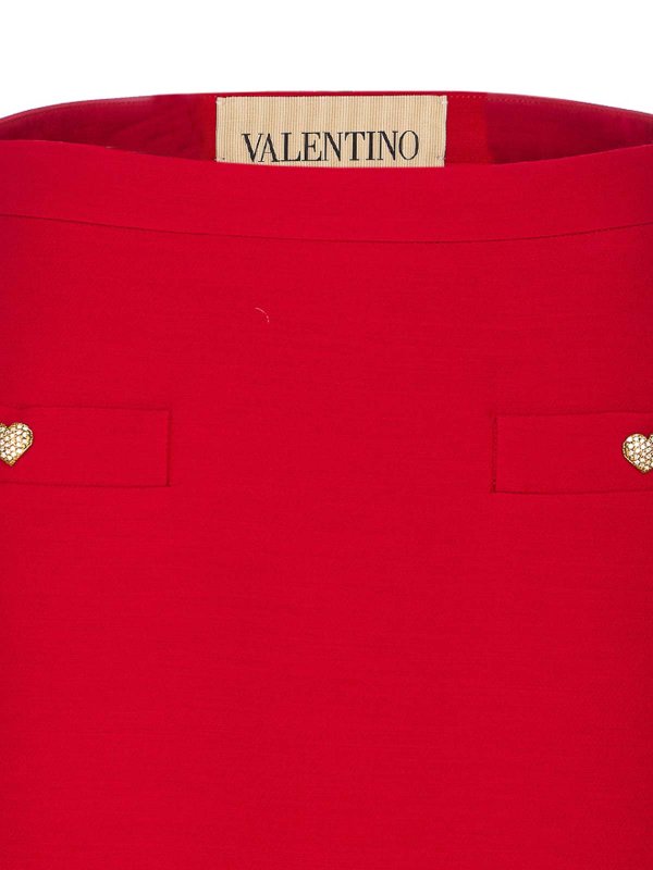 Falda Semilarga - Rojo shop online: VALENTINO GARAVANI